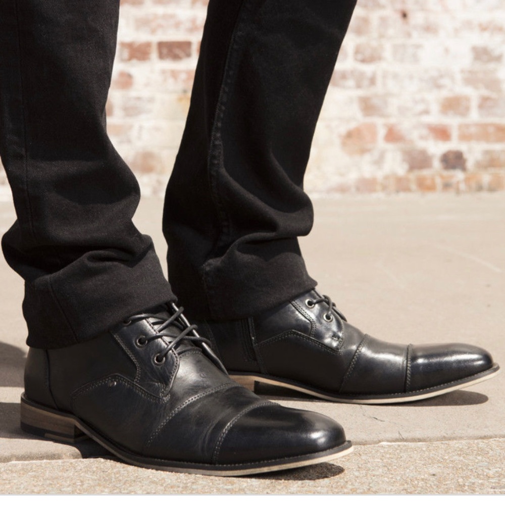 STEVE MADDEN MENS JONNIE EXCEL BOOTS BLACK Size 13